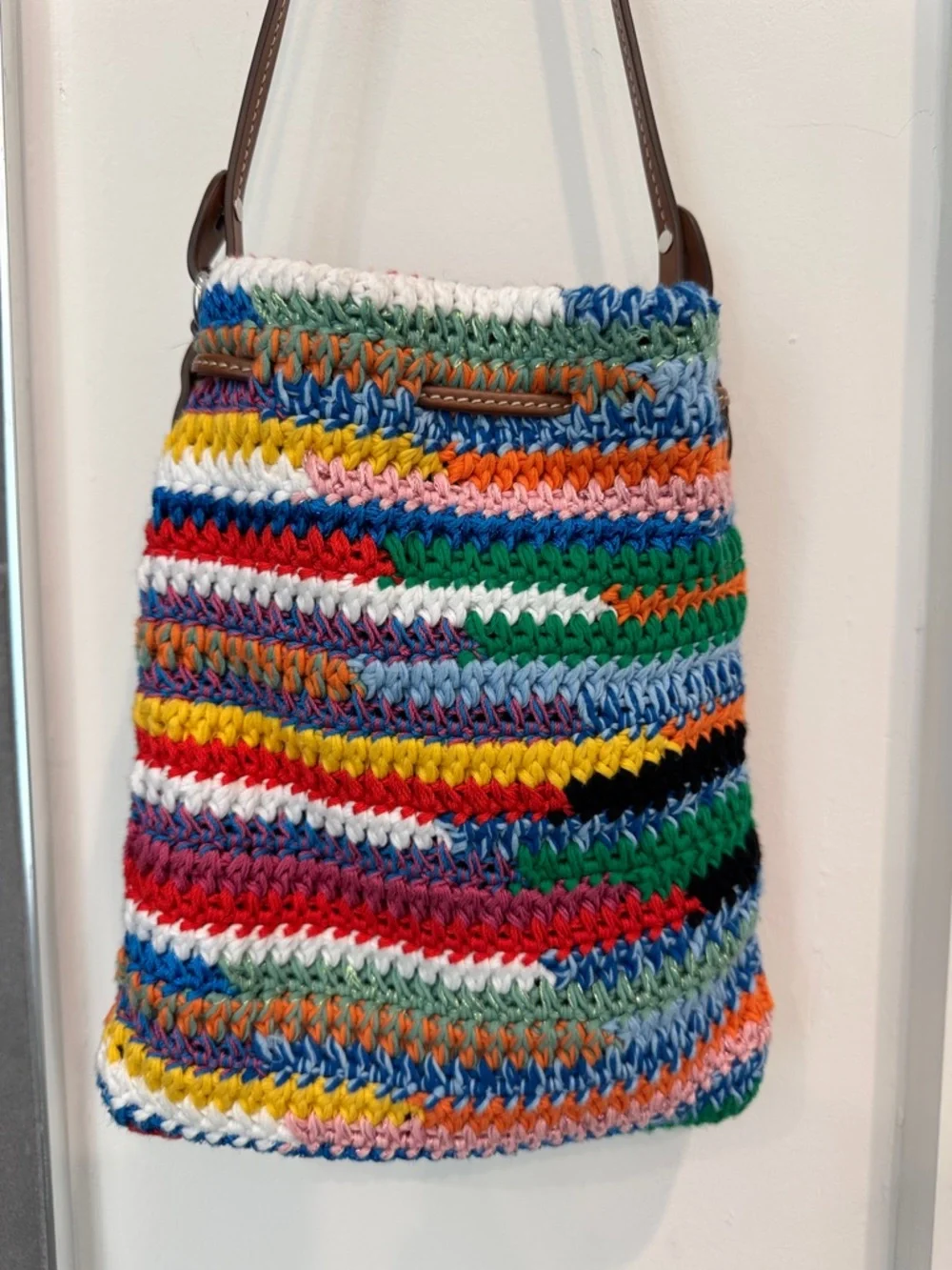 Miu Miu Multicolor Crochet Bucket Bag - Picture 2 of 5